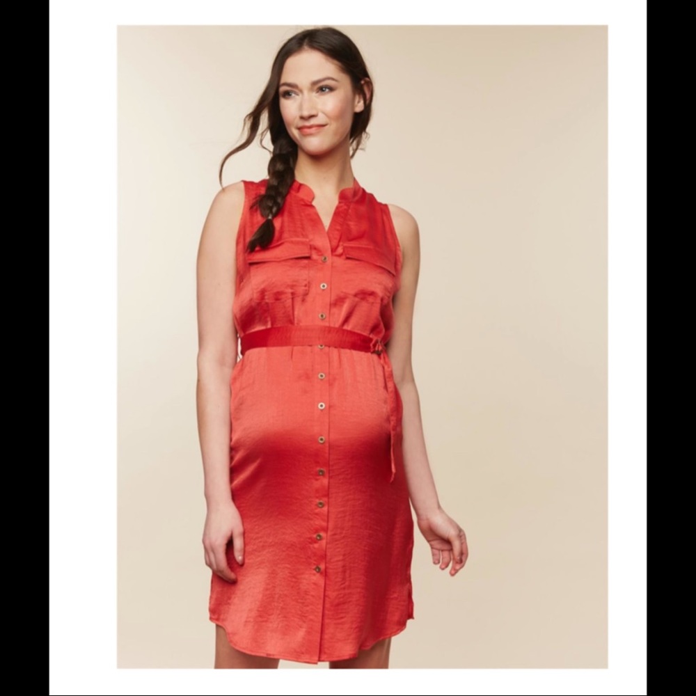 Motherhood Maternity belted dress